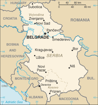 serbia country information states map
