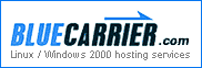 BlueCarrier.com - Linux and Windows 2000 webhosting services - click for more information