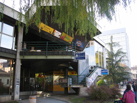 Old fashioned shopping center