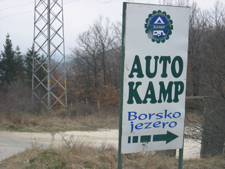 Autokamp, camping with a car.
