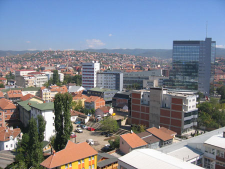 Pristina, Kosovo, right side new parlement building