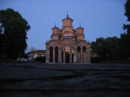 Orthodox church in Serbian enclave outside Pristina