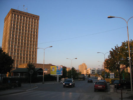 Sunday evening, again no traffic in Pristina